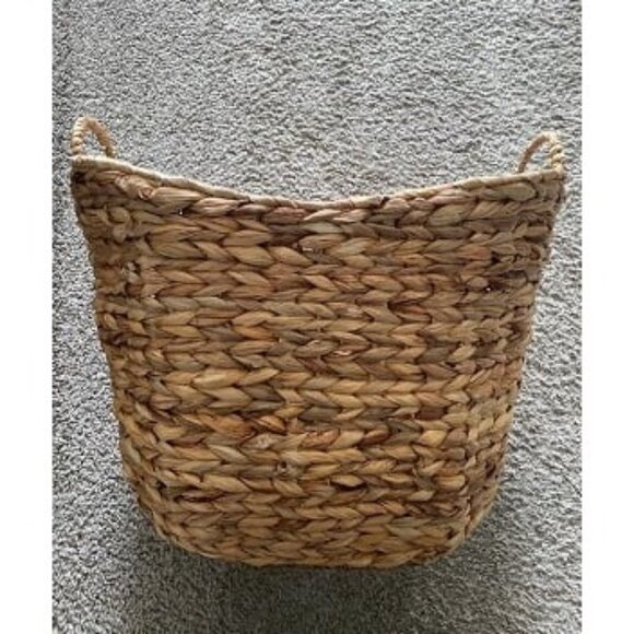 New Tall Water Hyacinth Wicker Basket with Handles